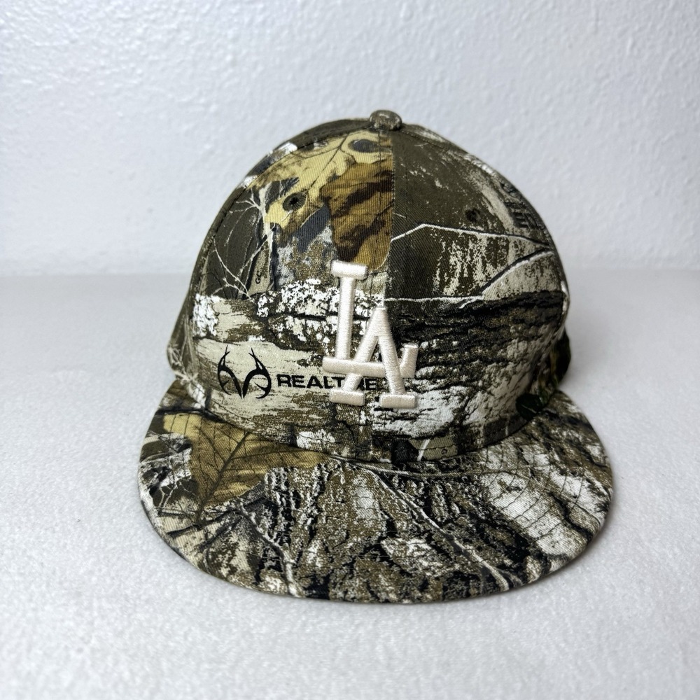 New Era 59fifty La Dodgers Hat Realtree Camo Fitted Baseball Cap MLB Size 7